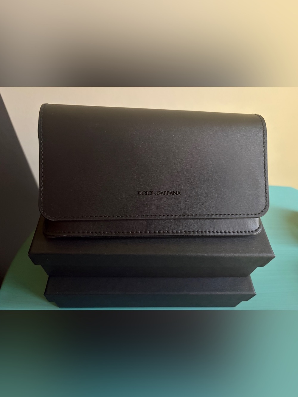 Dolce & Gabbana Black sunglasses CASE with Embossed Logo